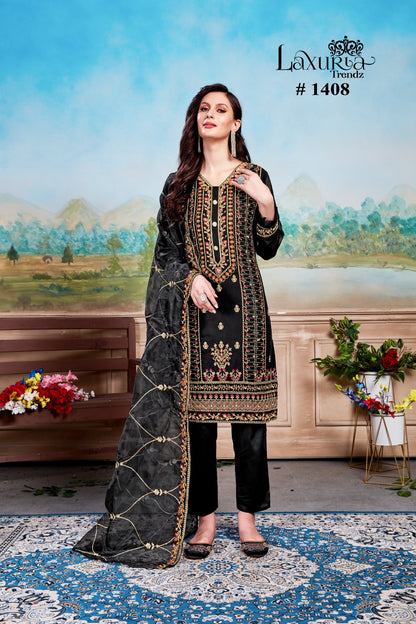 1408 Colours Laxuria Trendz Fox Georgette Pakistani Readymade Suits Exporter Ahmedabad