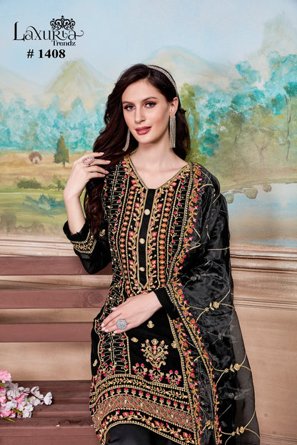 1408 Colours Laxuria Trendz Fox Georgette Pakistani Readymade Suits Exporter Ahmedabad