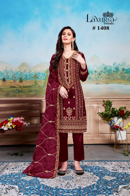 1408 Colours Laxuria Trendz Fox Georgette Pakistani Readymade Suits Exporter Ahmedabad
