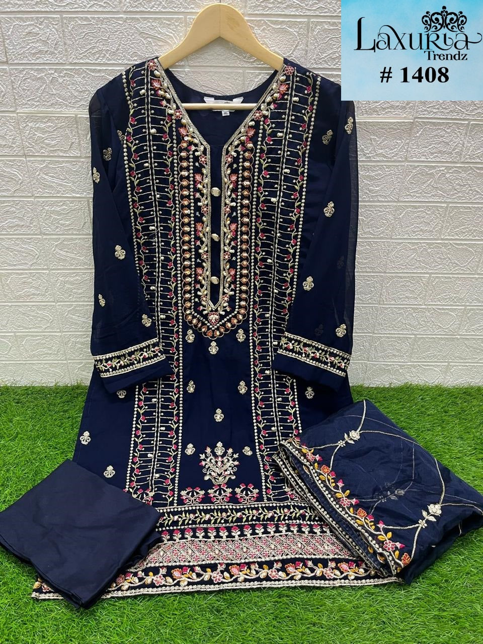 1408 Colours Laxuria Trendz Fox Georgette Pakistani Readymade Suits Exporter Ahmedabad