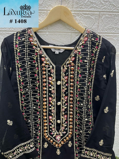 1408 Colours Laxuria Trendz Fox Georgette Pakistani Readymade Suits Exporter Ahmedabad