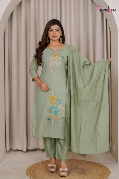 141026 Jiya Series Dveeja Fashion Chanderi Readymade Pant Style Suits Manufacturer India