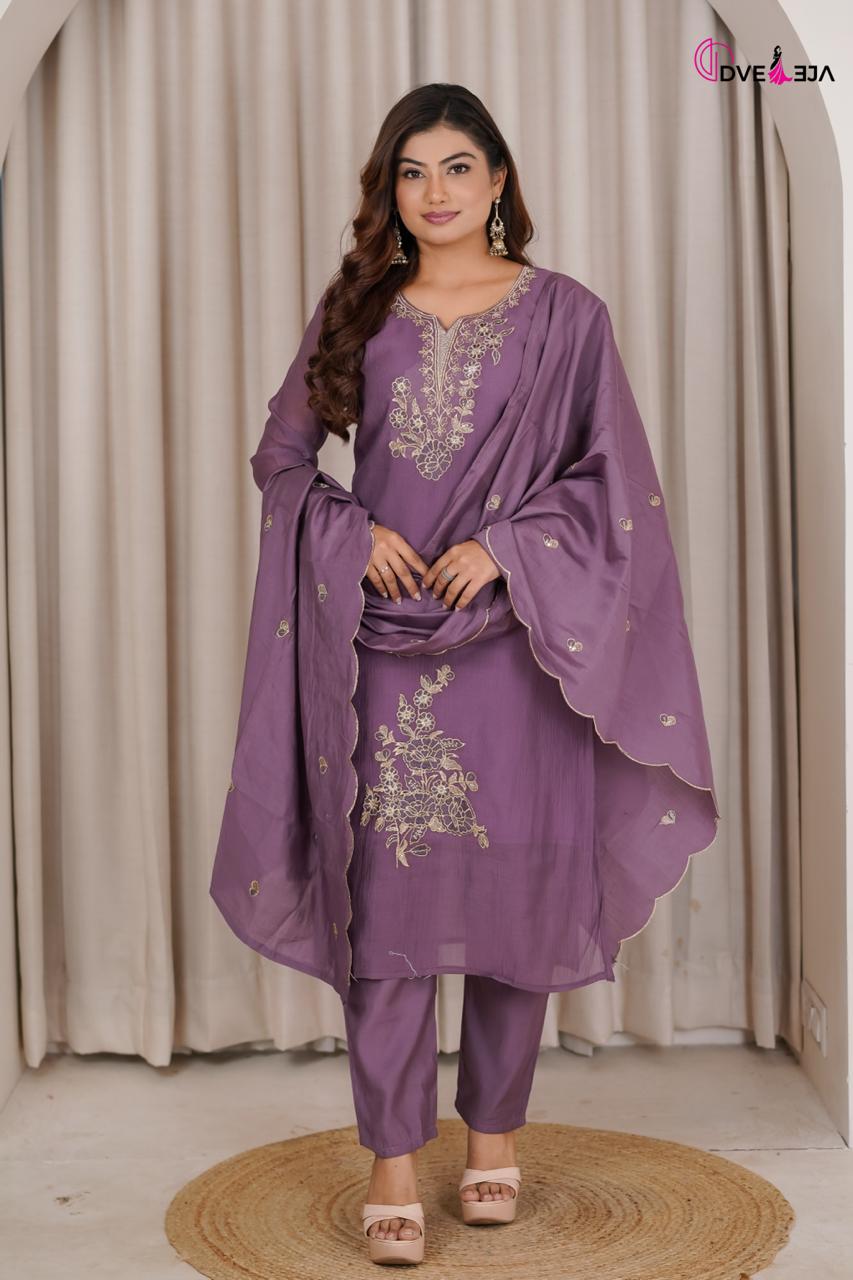 141026 Jiya Series Dveeja Fashion Chanderi Readymade Pant Style Suits Manufacturer India