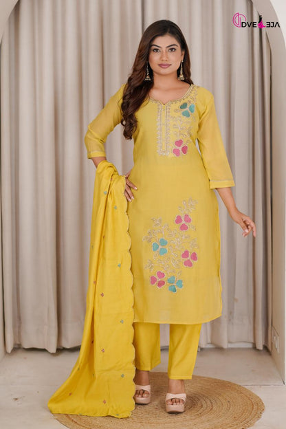 141026 Jiya Series Dveeja Fashion Chanderi Readymade Pant Style Suits Manufacturer India