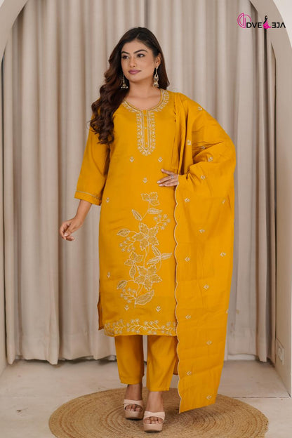 141026 Jiya Series Dveeja Fashion Chanderi Readymade Pant Style Suits Manufacturer India
