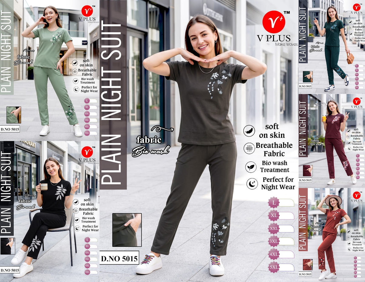1410 Dn 5015 Vp Biowash Pyjama Night Suits Wholesale Price