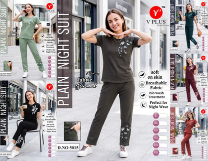 1410 Dn 5015 Vp Biowash Pyjama Night Suits Wholesale Price
