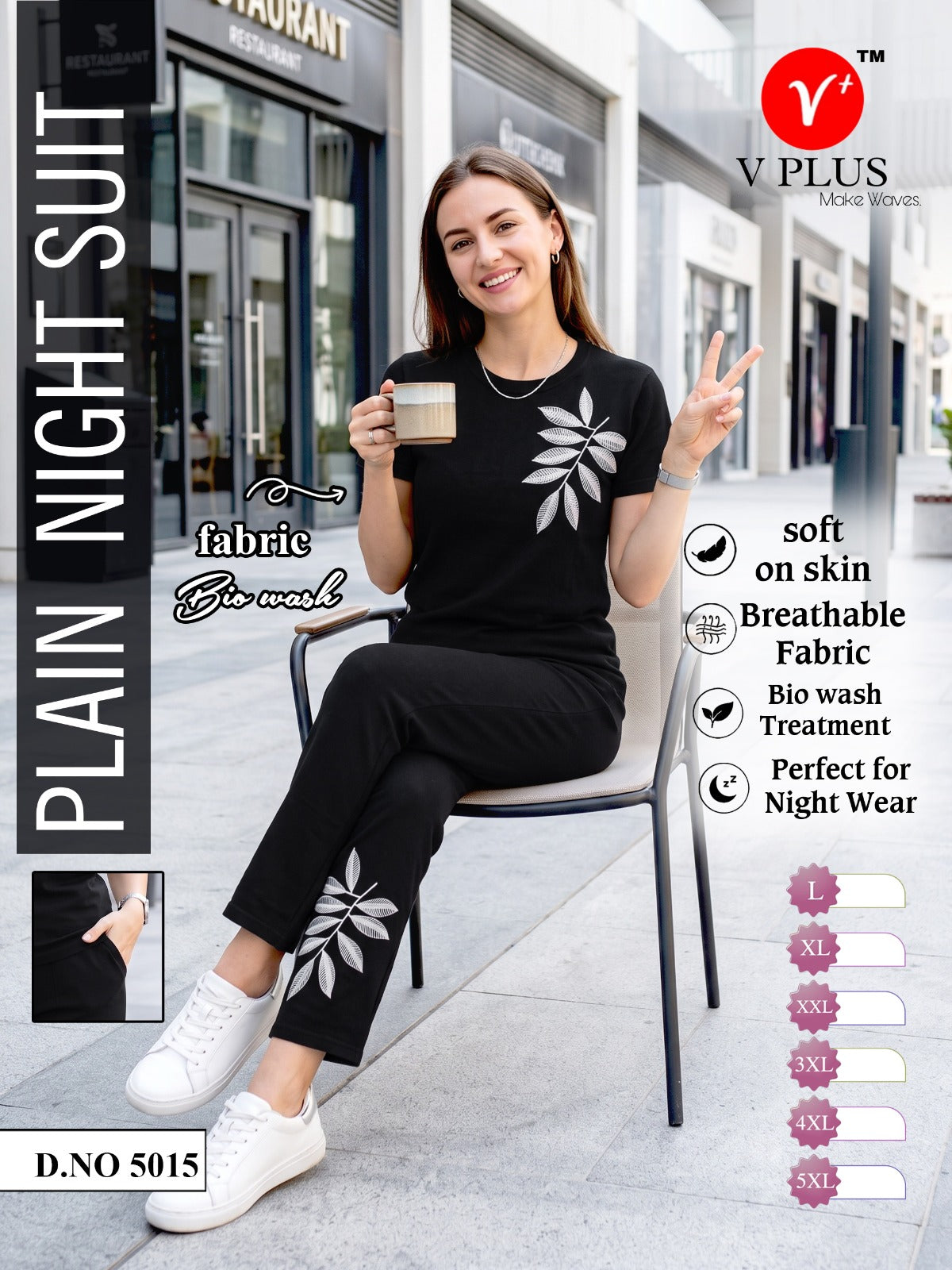 1410 Dn 5015 Vp Biowash Pyjama Night Suits Wholesale Price