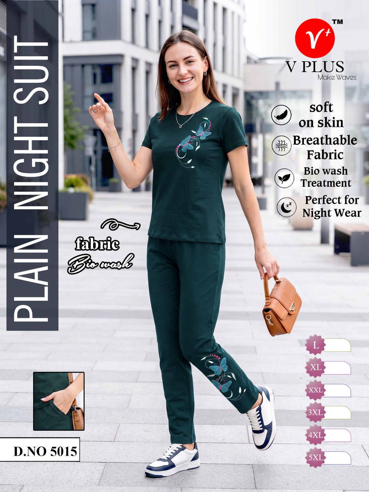 1410 Dn 5015 Vp Biowash Pyjama Night Suits Wholesale Price