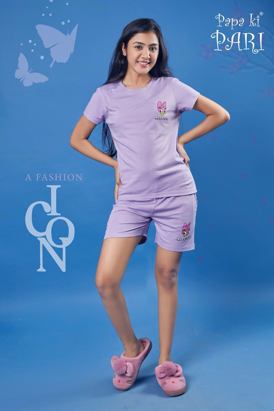 141 Papa Ki Pari Tencil Lycra Girls Shorts Set Manufacturer