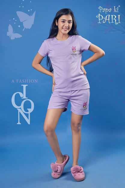 141 Papa Ki Pari Tencil Lycra Girls Shorts Set Manufacturer