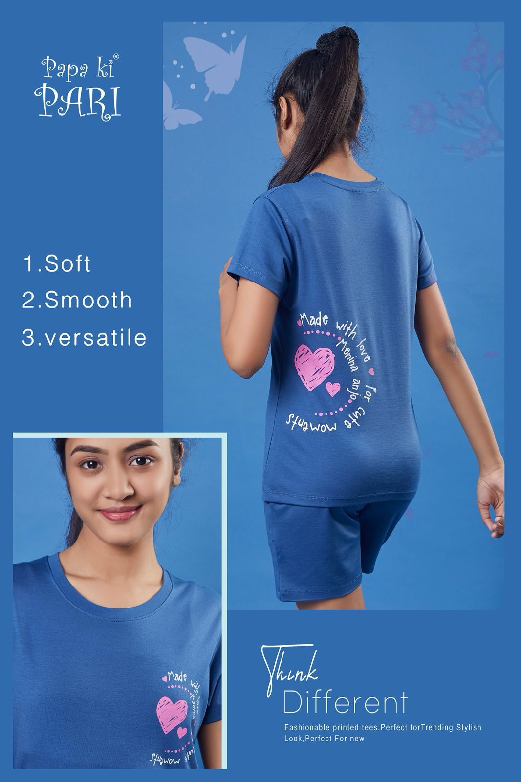 141 Papa Ki Pari Tencil Lycra Girls Shorts Set Manufacturer