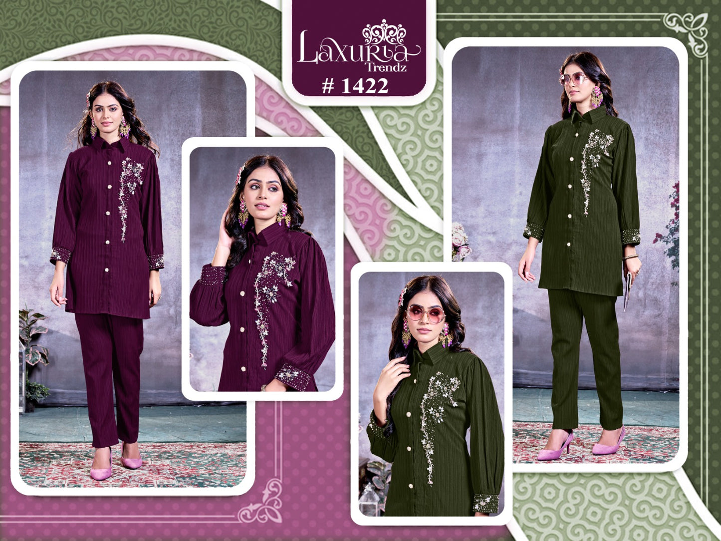 1422 Laxuria Trendz Bsy Co Ord Set Wholesaler Ahmedabad