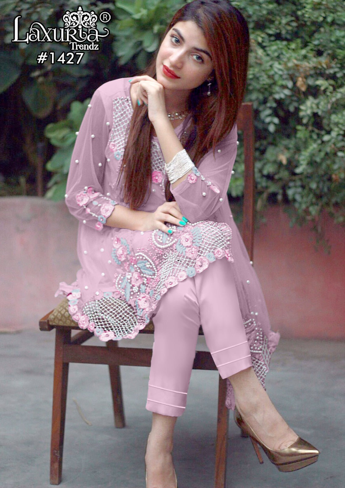 1427 Laxuria Trendz Fox Georgette Co Ord Set Supplier Ahmedabad