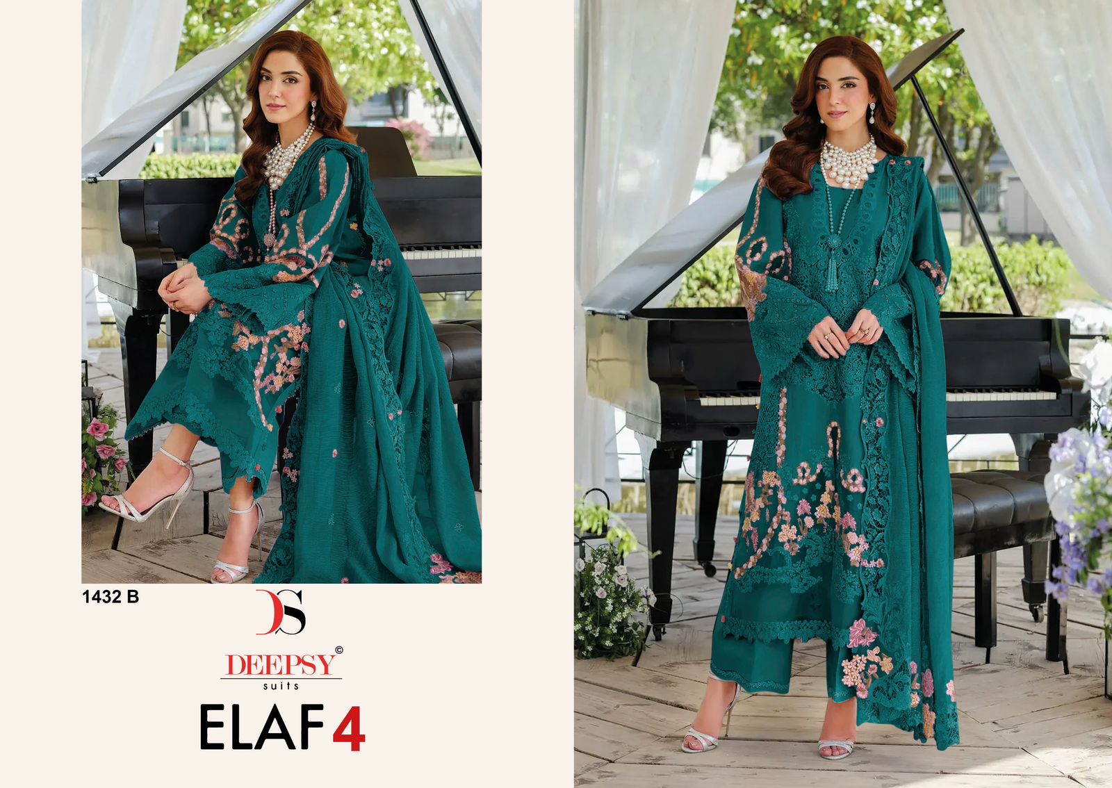 1432 Abcd Elaf 4 Deepsy Cotton Pakistani Patch Work Suits Wholesale
