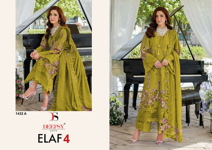 1432 Abcd Elaf 4 Deepsy Cotton Pakistani Patch Work Suits Wholesale
