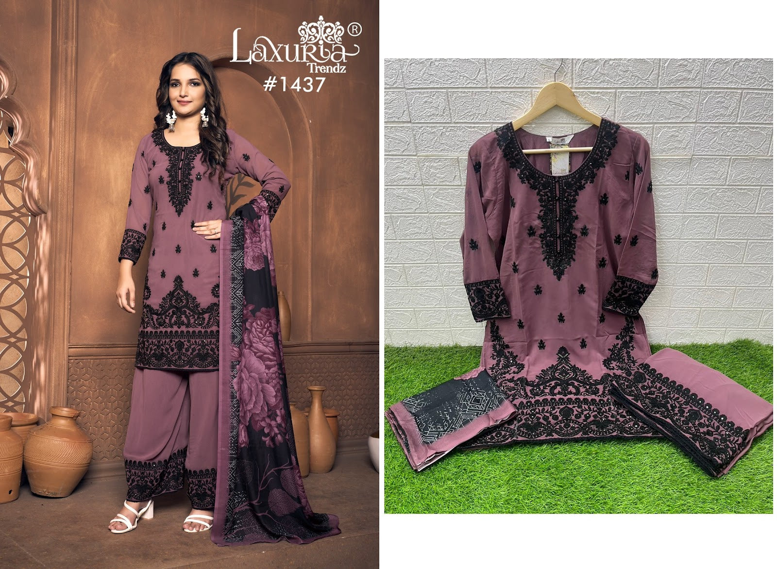 1437 Laxuria Trendz Pure Fox Pakistani Readymade Suits Supplier Gujarat