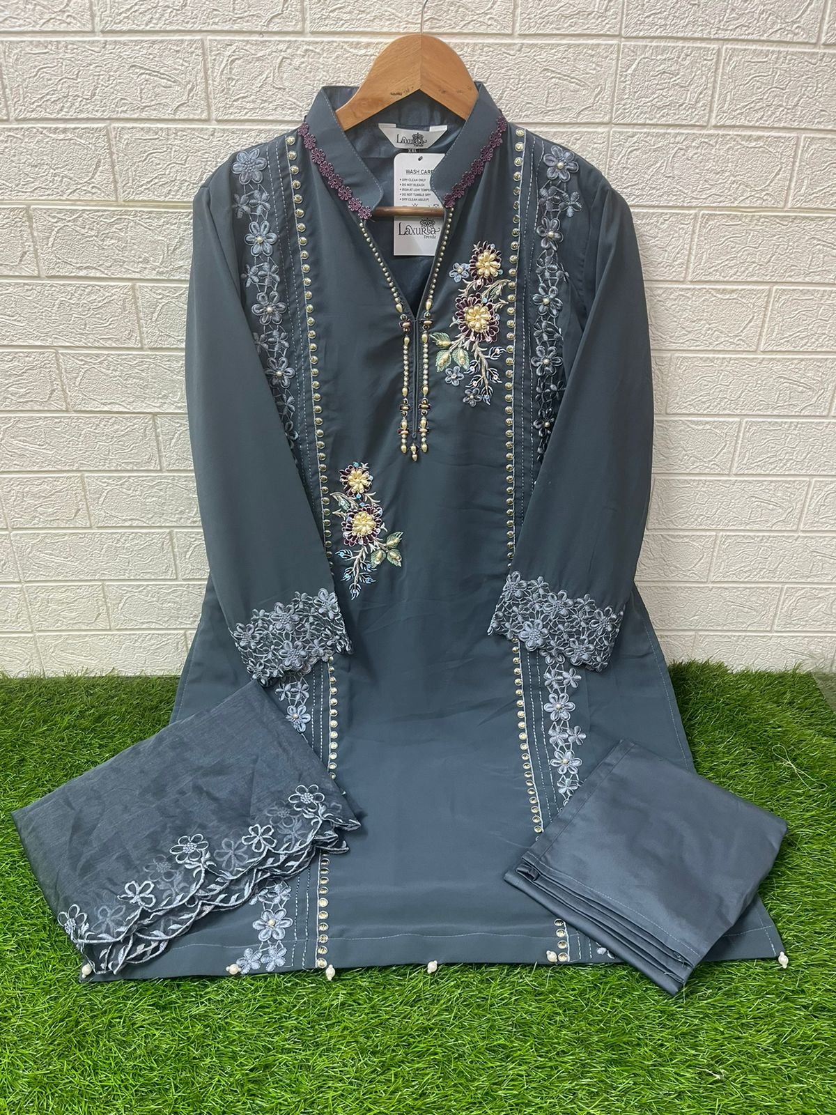 1438 New Colours Laxuria Trendz Georgette Pakistani Readymade Suits Manufacturer Ahmedabad