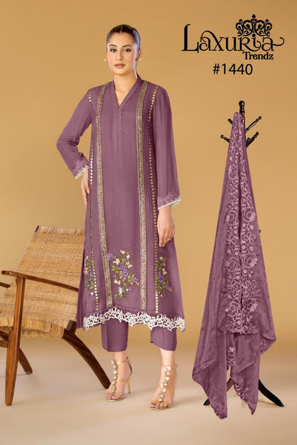 1440 Laxuria Trendz Faux Georgette Pakistani Readymade Suits Supplier