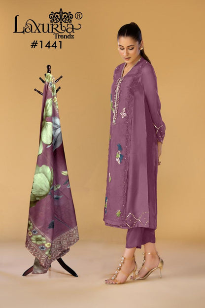 1441 Laxuria Trendz Faux Georgette Pakistani Readymade Suits Supplier Gujarat