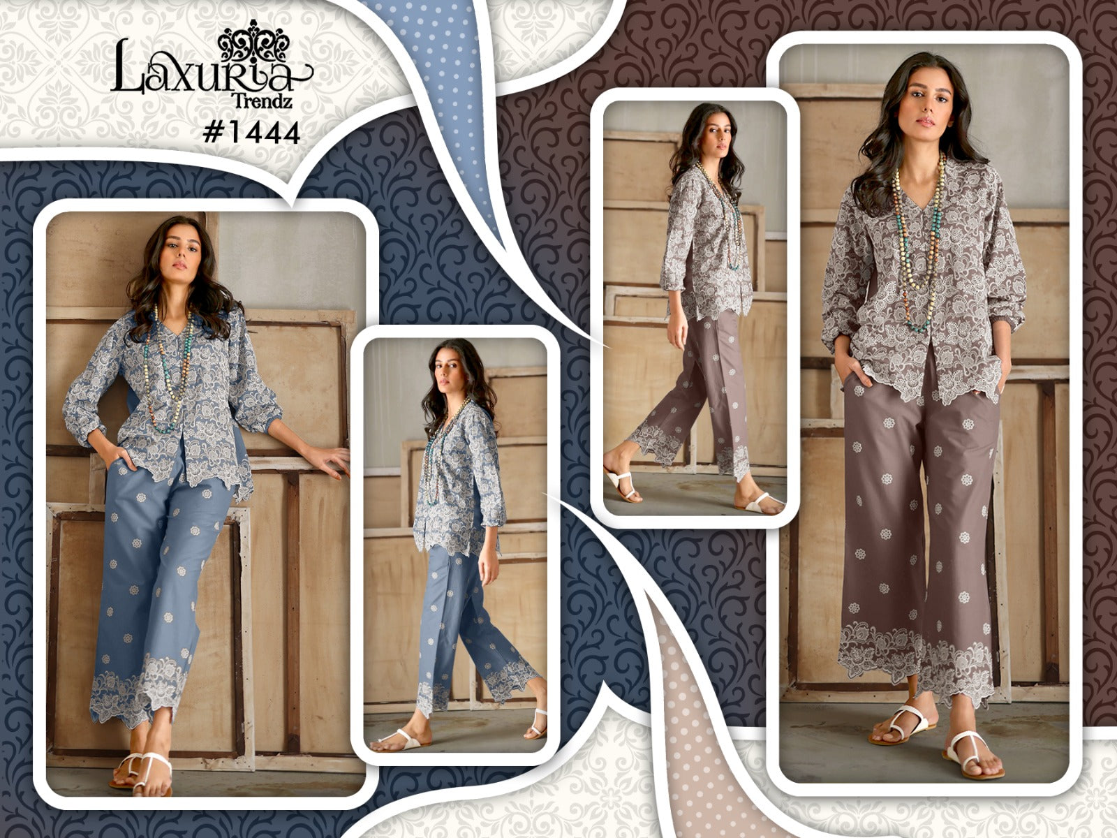 1444 Laxuria Trendz Zam Co Ord Set Wholesaler Gujarat