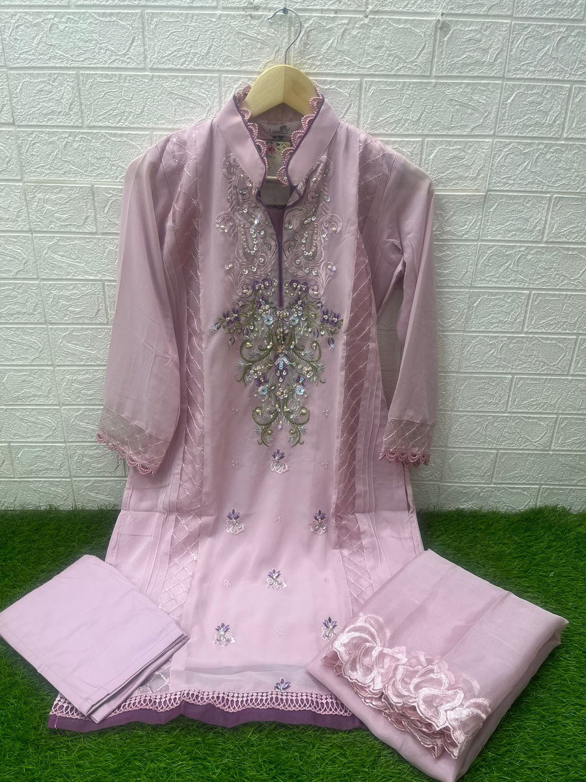 1445 Laxuria Trendz Faux Georgette Pakistani Readymade Suits Wholesale Price