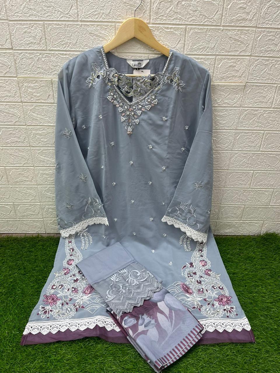 1448 Laxuria Trendz Faux Georgette Pakistani Readymade Suits Supplier Gujarat