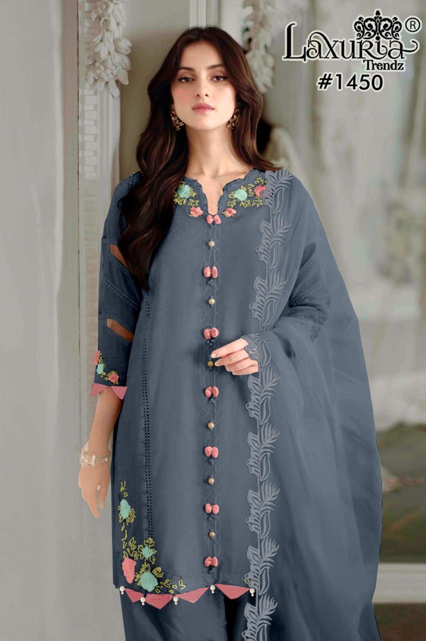 1450 Laxuria Trendz Pakistani Readymade Suits Wholesaler