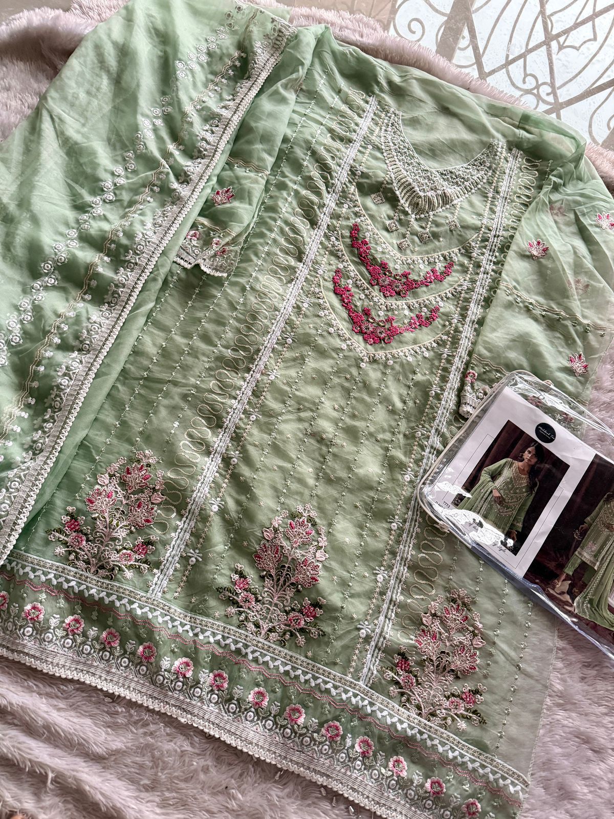 1452Abcd Mehboob Tex Organza Pakistani Salwar Suits Supplier