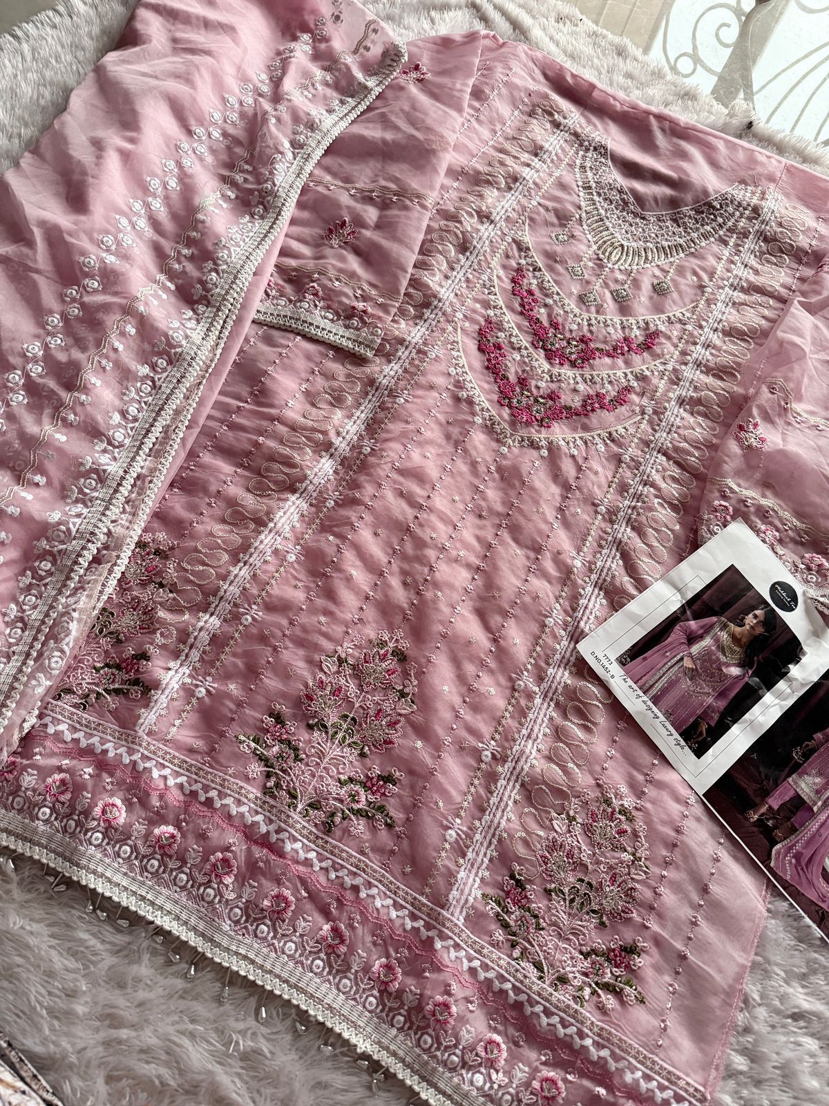 1452Abcd Mehboob Tex Organza Pakistani Salwar Suits Supplier