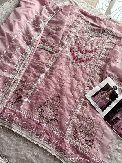 1452Abcd Mehboob Tex Organza Pakistani Salwar Suits Supplier