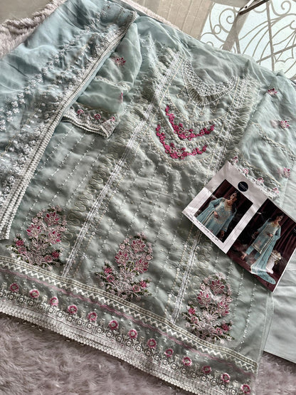 1452Abcd Mehboob Tex Organza Pakistani Salwar Suits Supplier