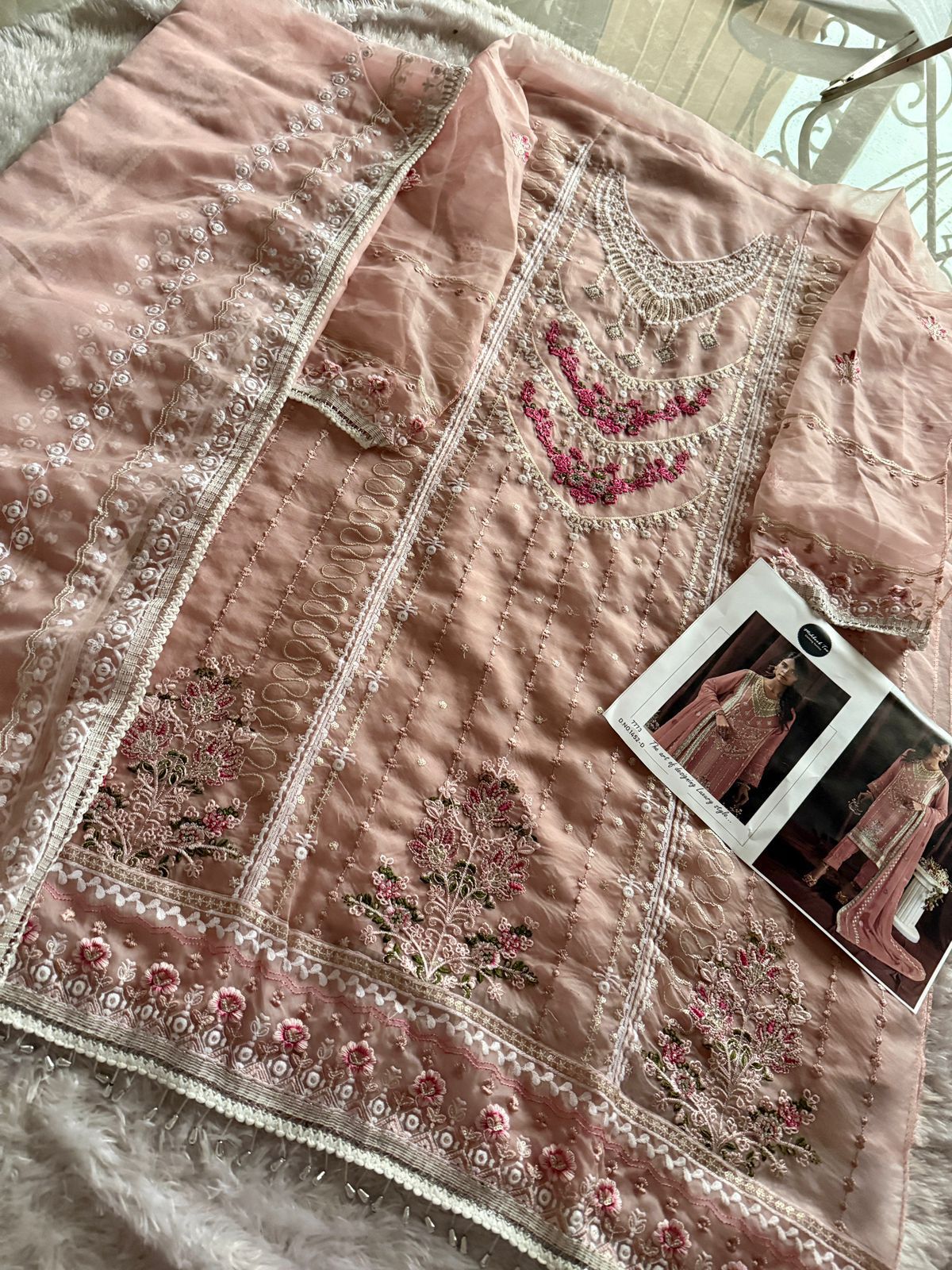 1452Abcd Mehboob Tex Organza Pakistani Salwar Suits Supplier