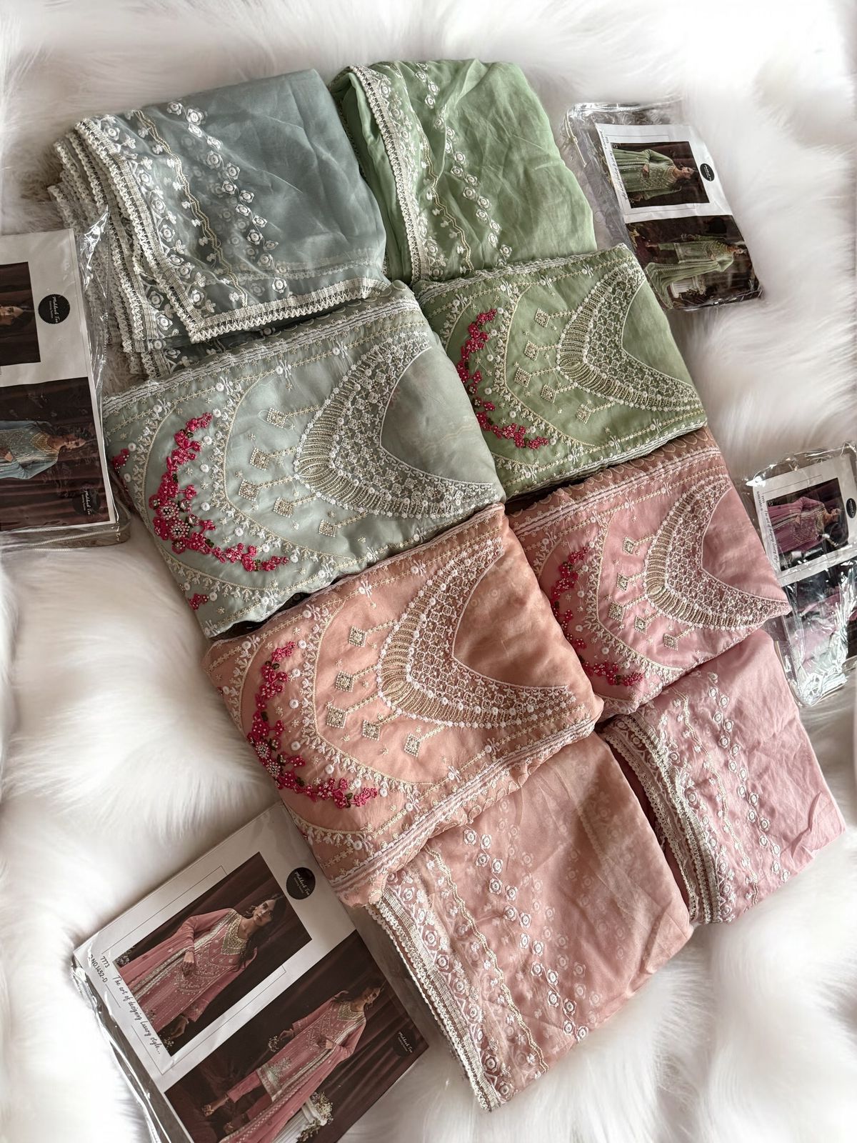 1452Abcd Mehboob Tex Organza Pakistani Salwar Suits Supplier