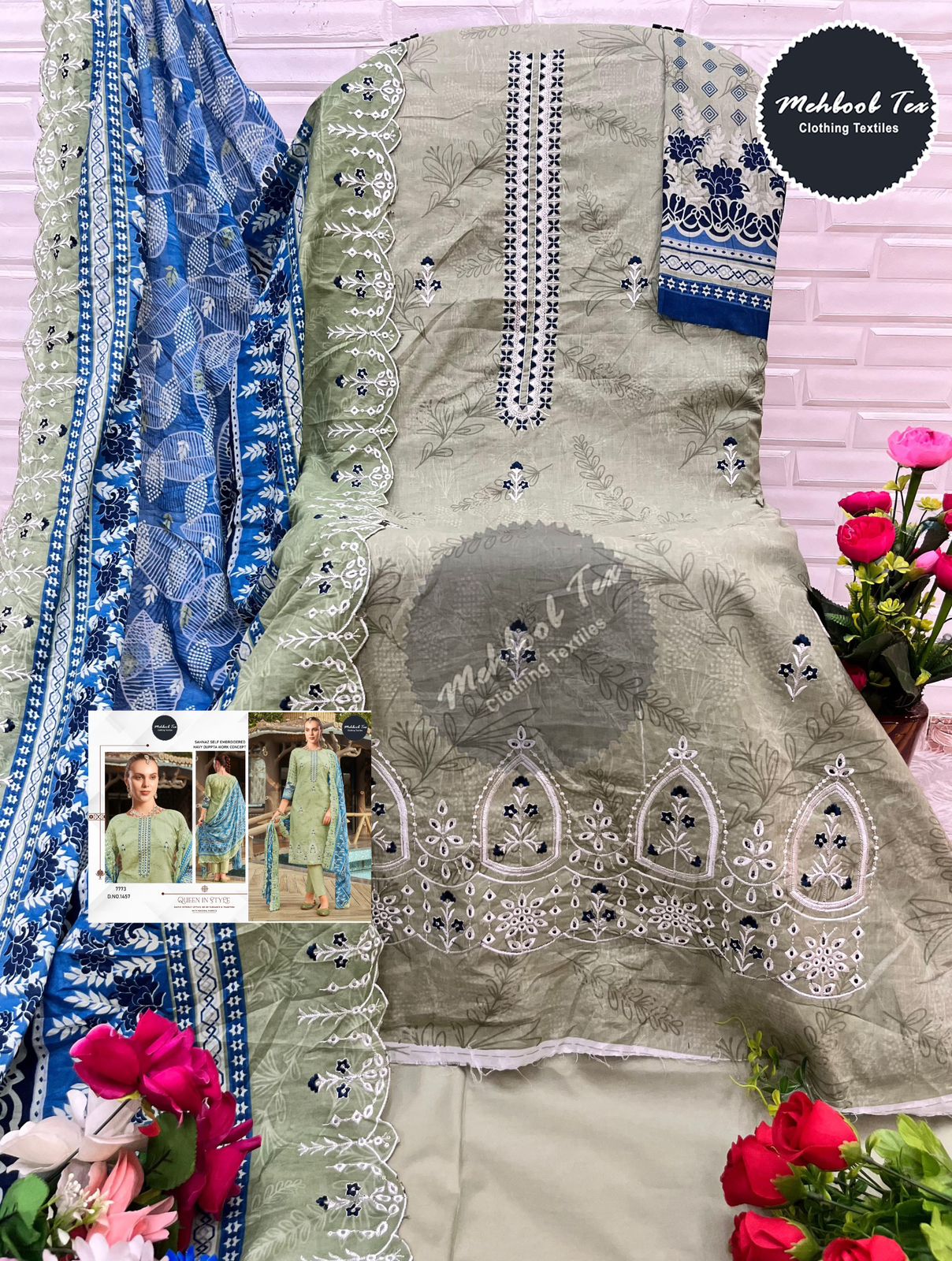 1457-1460 Mehboob Tex Pure Cotton Pakistani Salwar Suits Exporter Ahmedabad