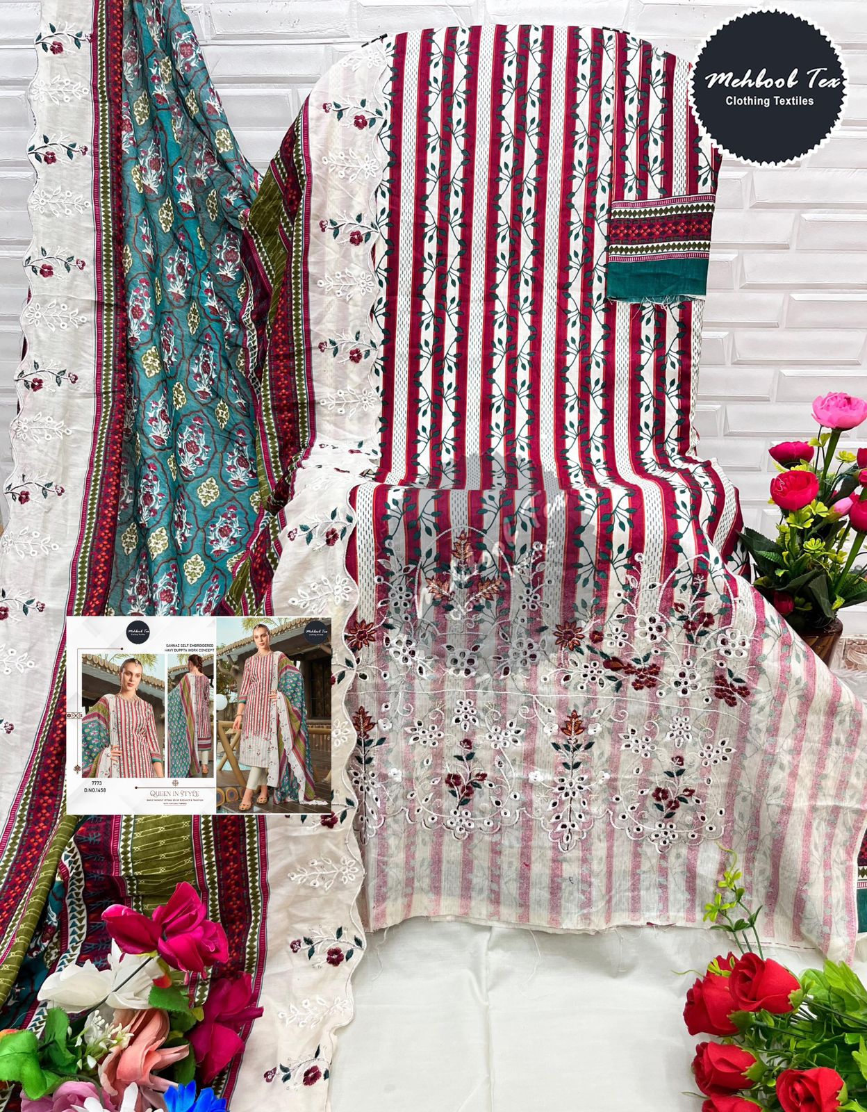 1457-1460 Mehboob Tex Pure Cotton Pakistani Salwar Suits Exporter Ahmedabad