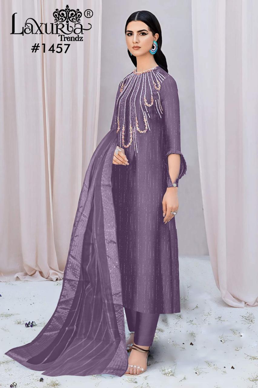 1457 Laxuria Trendz Pakistani Readymade Suits Wholesaler Ahmedabad