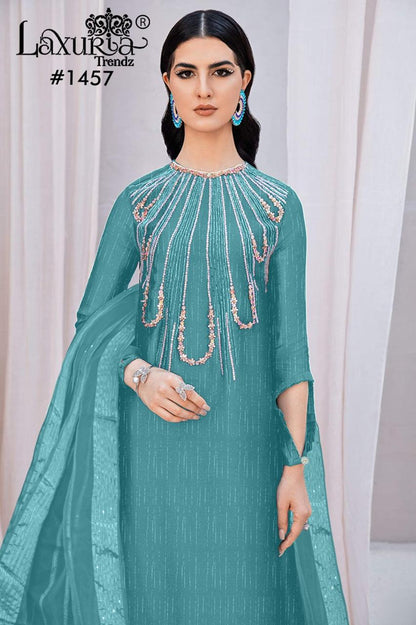 1457 Laxuria Trendz Pakistani Readymade Suits Wholesaler Ahmedabad