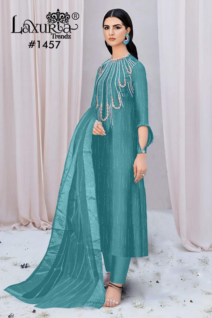 1457 Laxuria Trendz Pakistani Readymade Suits Wholesaler Ahmedabad