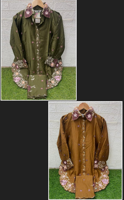 1458 Laxuria Trendz Jaam Satin Co Ord Set Exporter Gujarat