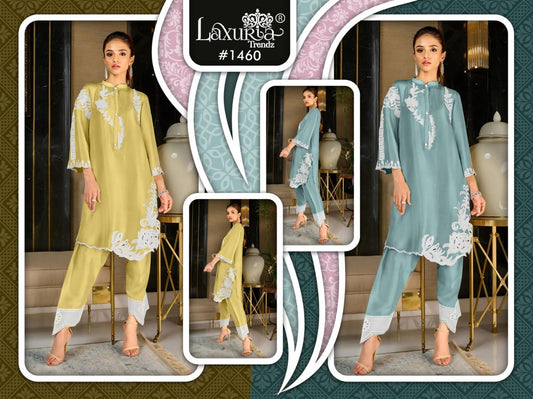1460 Laxuria Trendz Pure French Co Ord Set Exporter India