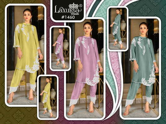 1460 New Colour Laxuria Trendz Pure French Co Ord Set Wholesaler Ahmedabad