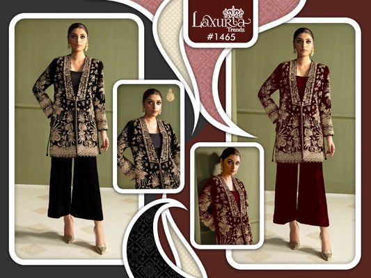 1465 Velvet Laxuria Trendz Co Ord Set Wholesaler India