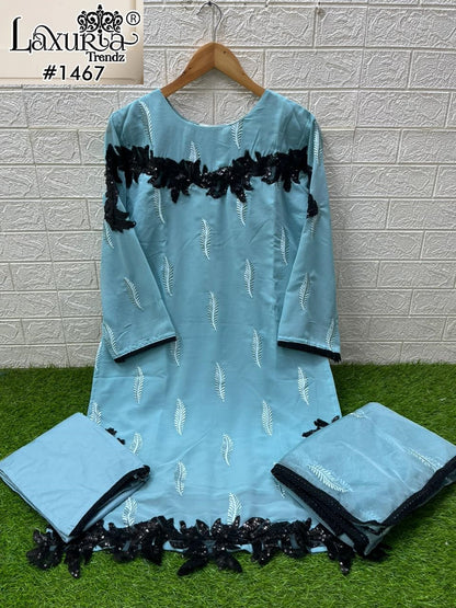 1467 Laxuria Trendz Fox Georgette Pakistani Readymade Suits Exporter India