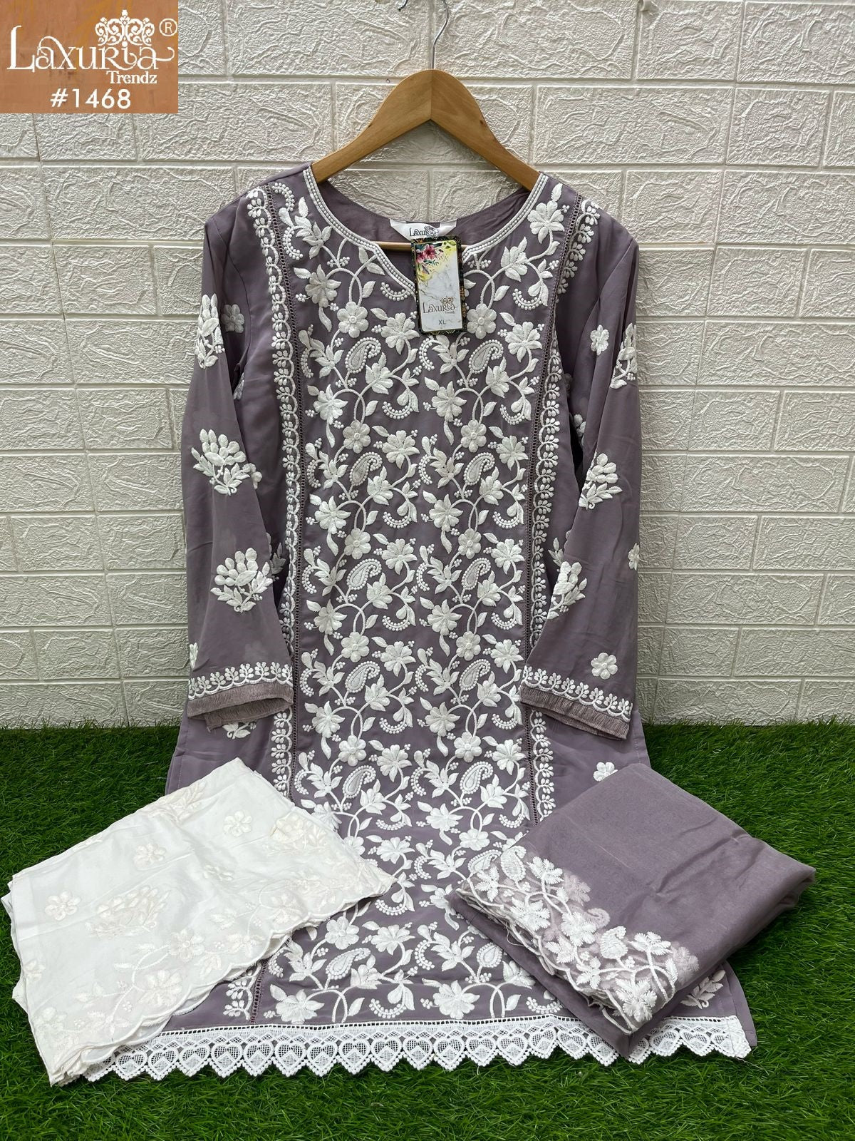 1468 Laxuria Trendz Faux Georgette Pakistani Readymade Suits Exporter