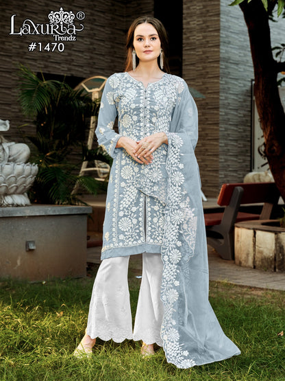 1470 Laxuria Trendz Faux Georgette Pakistani Readymade Suits Wholesaler India