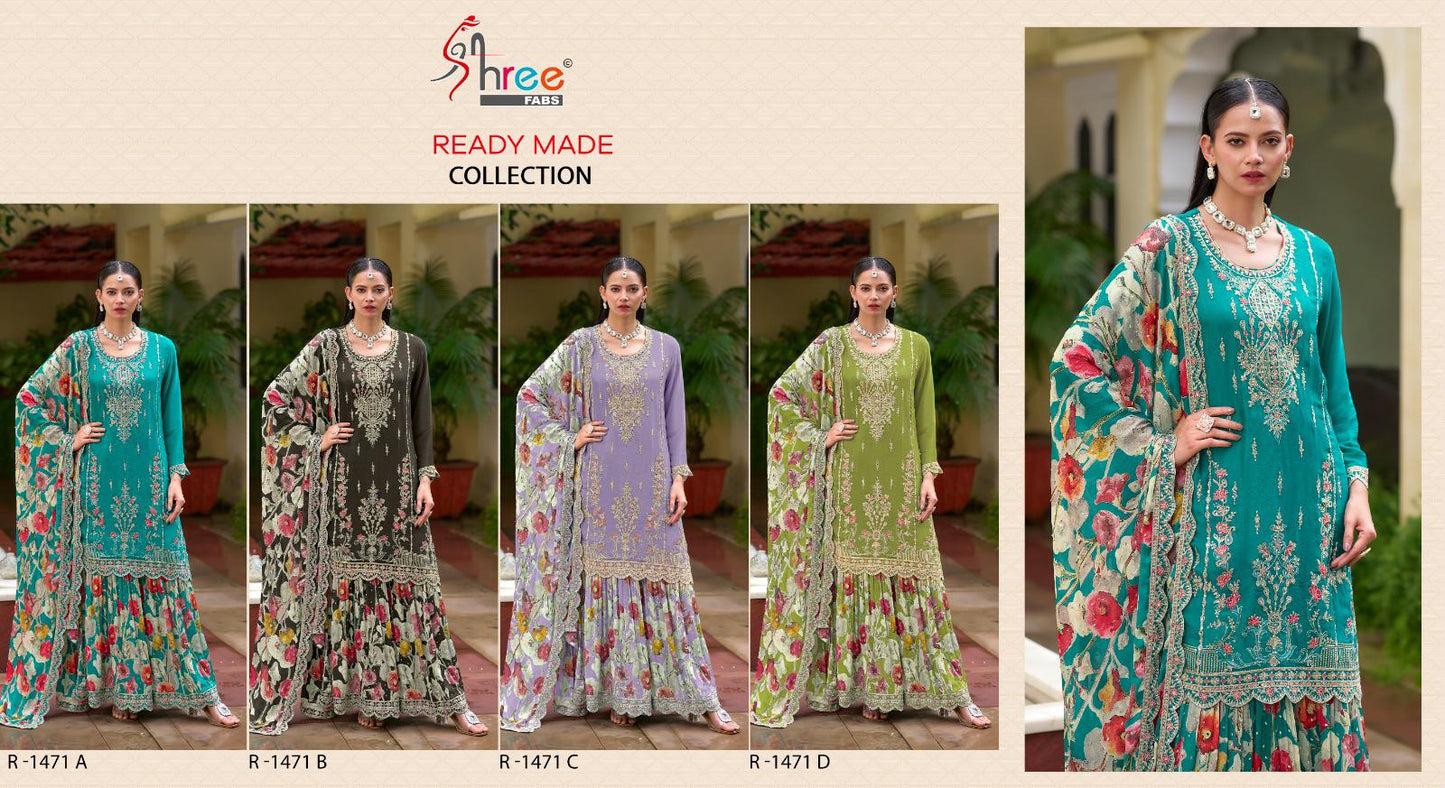 1471 Shree Fabs Chinon Pakistani Readymade Suits Supplier