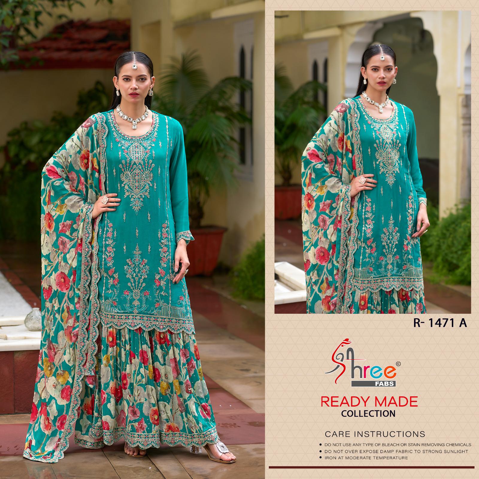 1471 Shree Fabs Chinon Pakistani Readymade Suits Supplier