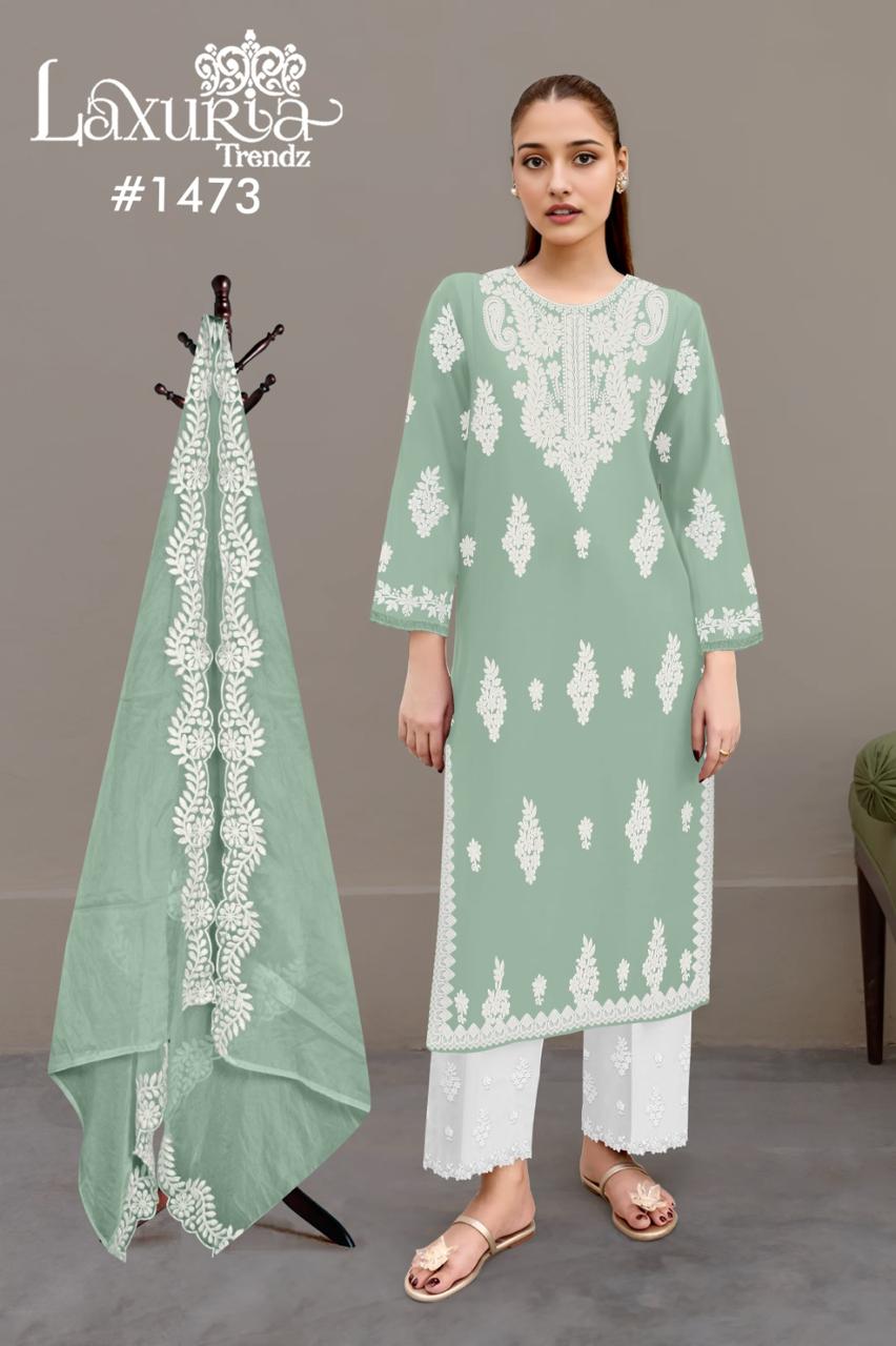 1473 Laxuria Trendz Faux Georgette Pakistani Readymade Suits Manufacturer India