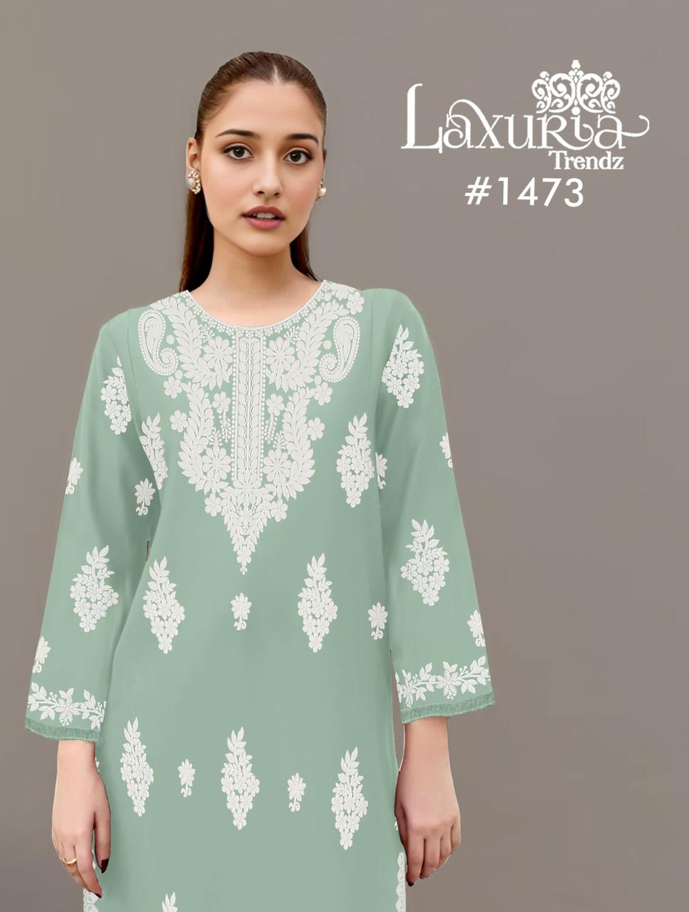 1473 Laxuria Trendz Faux Georgette Pakistani Readymade Suits Manufacturer India